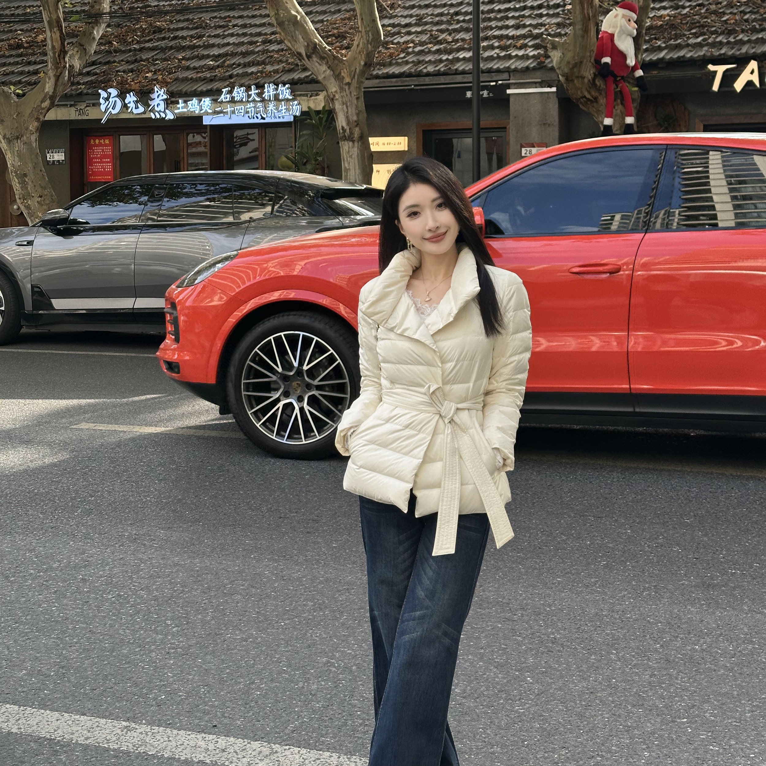 敏敏【赫尔曼之约】90鹅绒可溯源羽绒服女2025冬季新款时尚气质外套