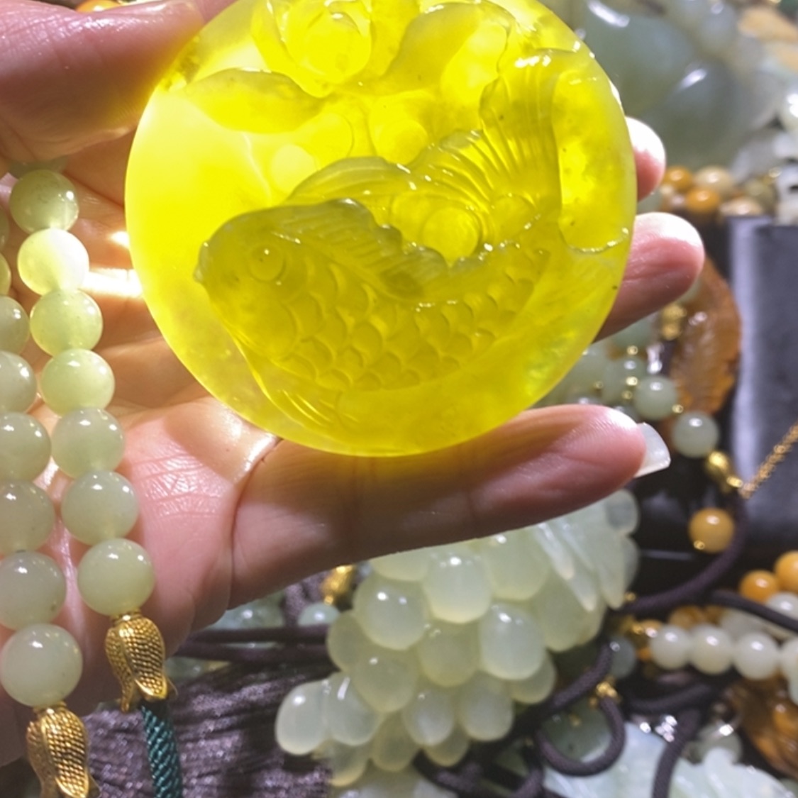 【闪购商品】岫玉毛衣链未镶嵌