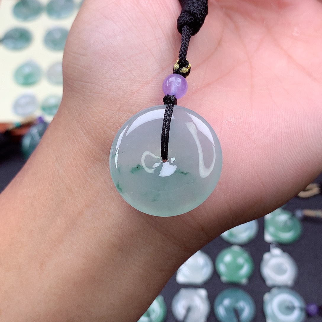 颈饰未镶嵌翡翠深**息尺寸28.7-5.7