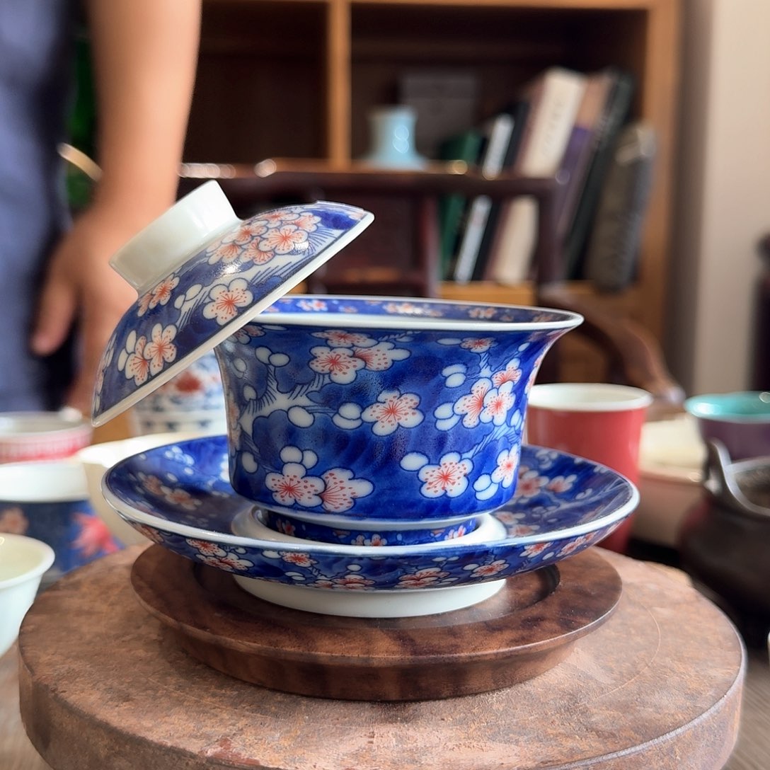 龙窑柴烧精品盖碗