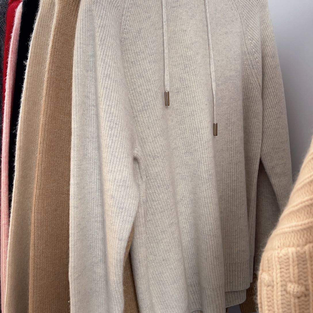 经典 基础 连帽 羊绒衫