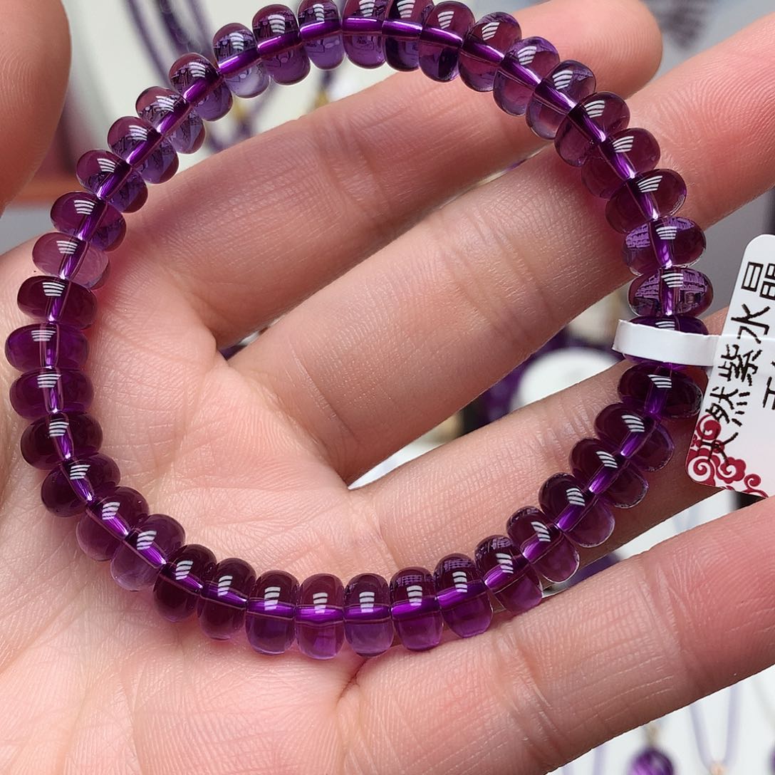 紫晶算盘手串未镶嵌