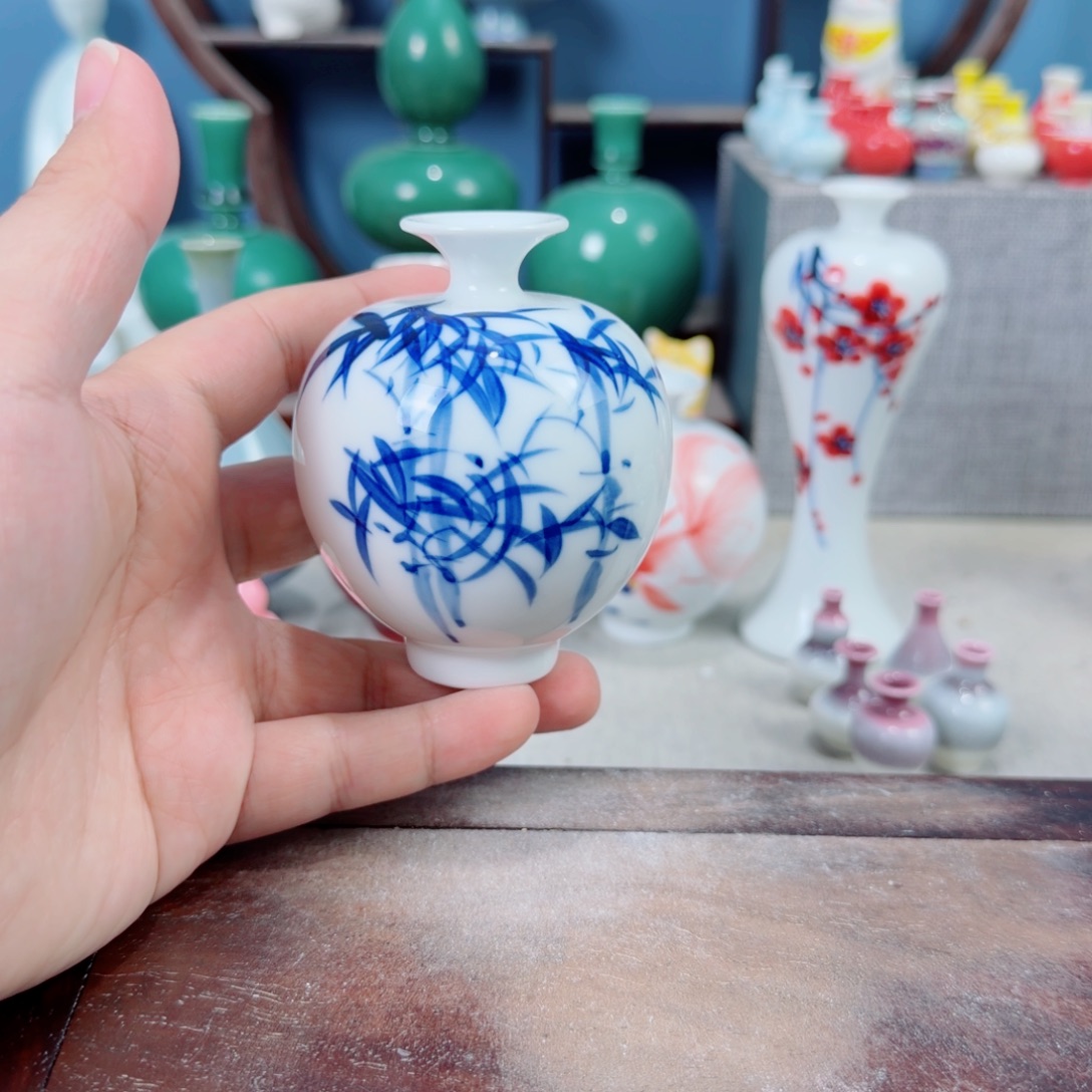 陶瓷手工小花器摆件
