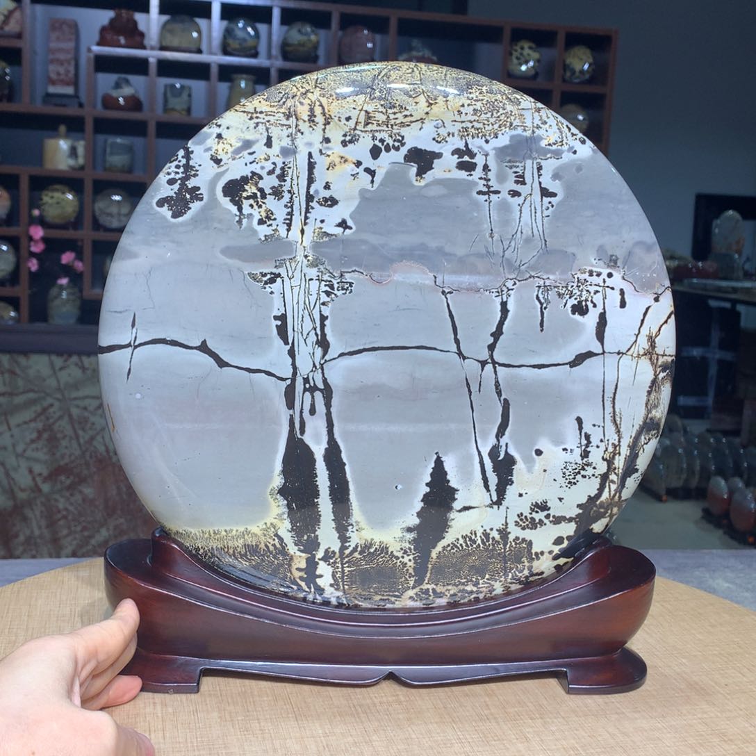 紫砂广西国画石，收藏观赏