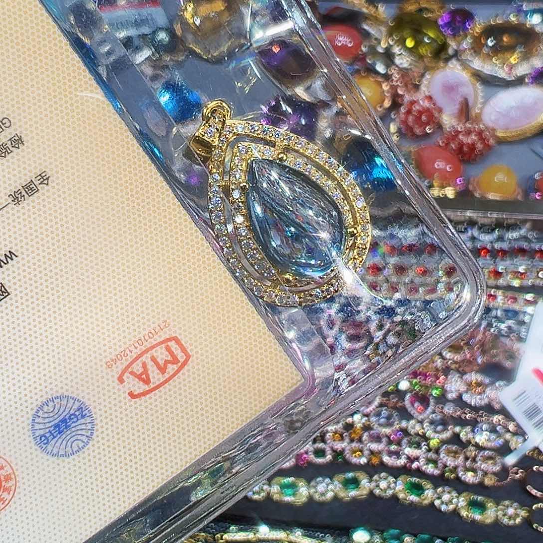 银S925镶嵌托帕石珠宝奇石