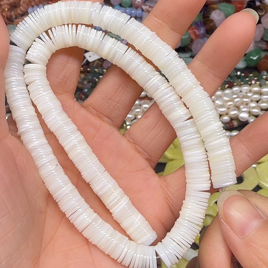 玛瑙/玉髓合金珠宝半成品贝壳8mm一条