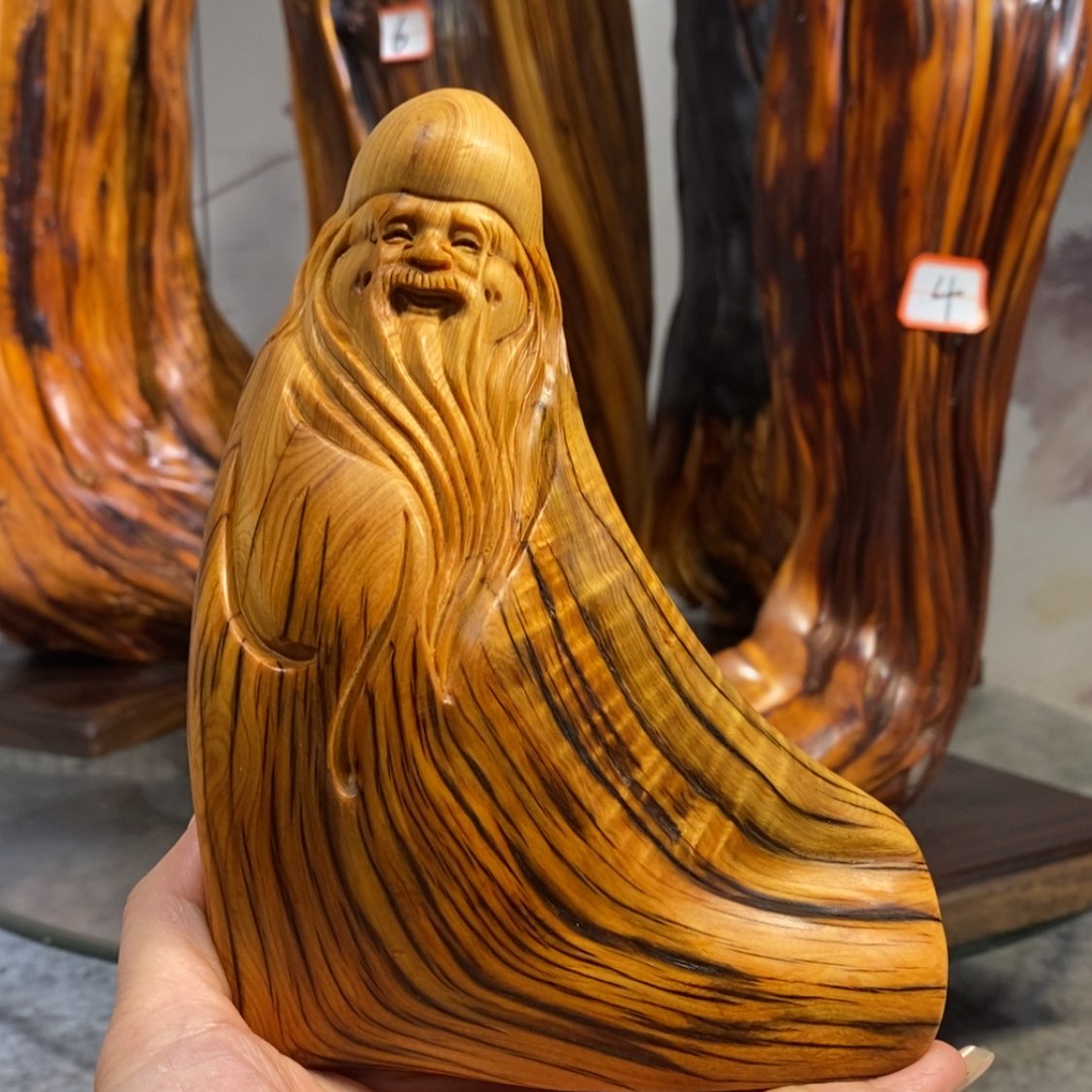 【闪购商品】柏木（崖柏）根雕木雕工艺品摆件创意，满十送一手把件