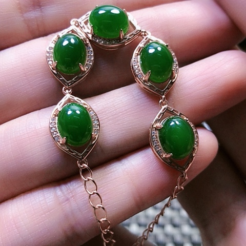 和田玉戒指银S925镶嵌