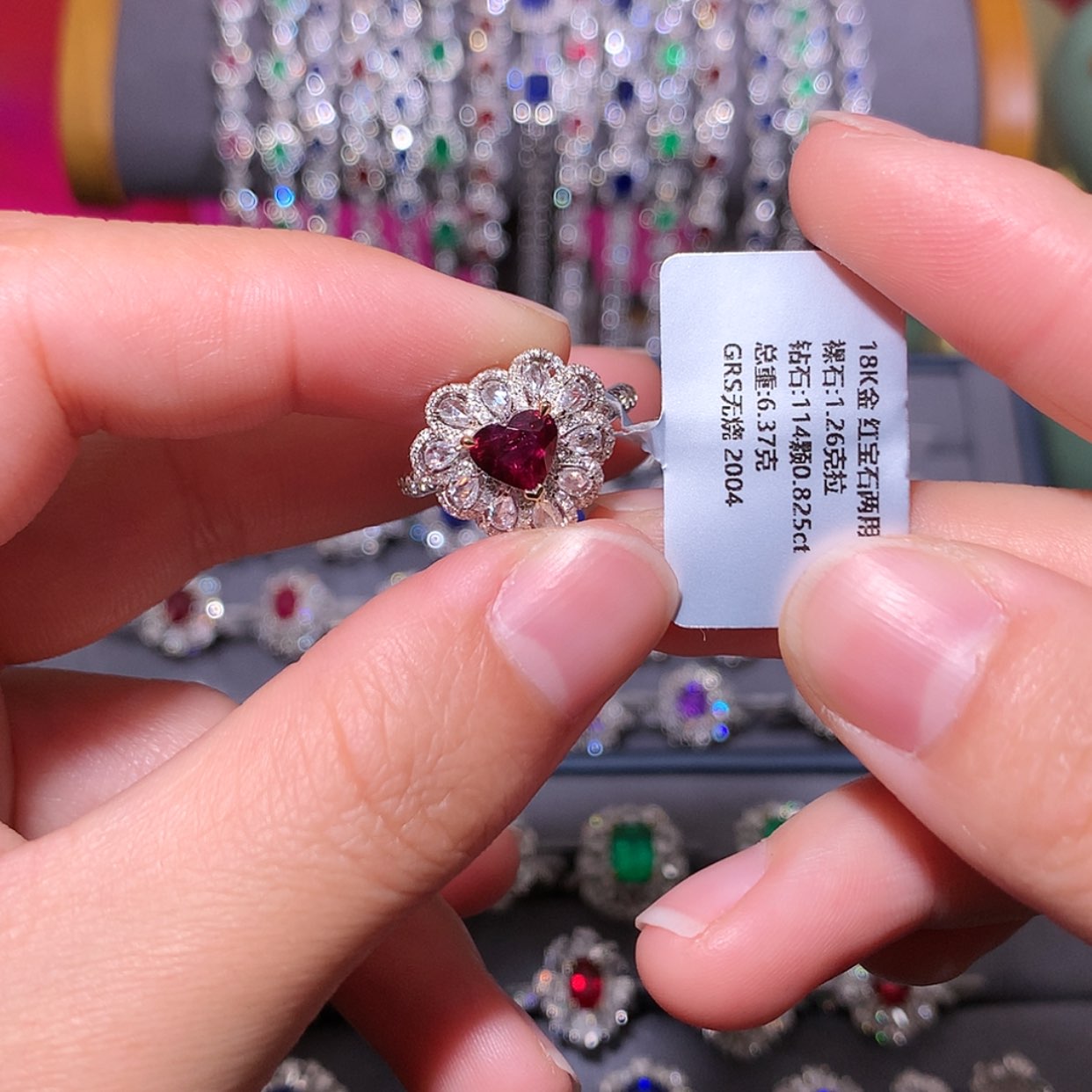 【闪购商品】红宝石戒指18K金镶嵌