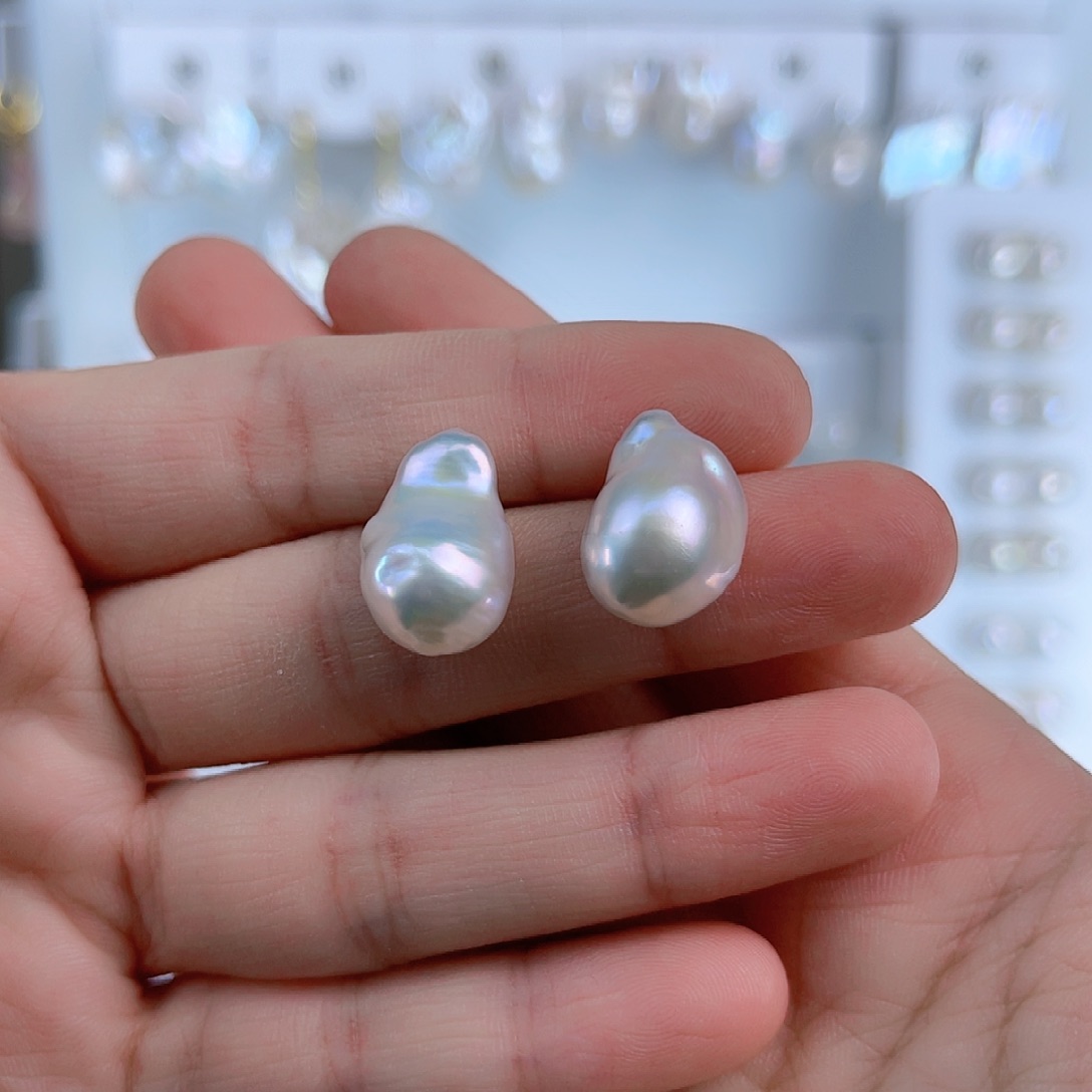 淡水珍珠耳饰未镶嵌也***天