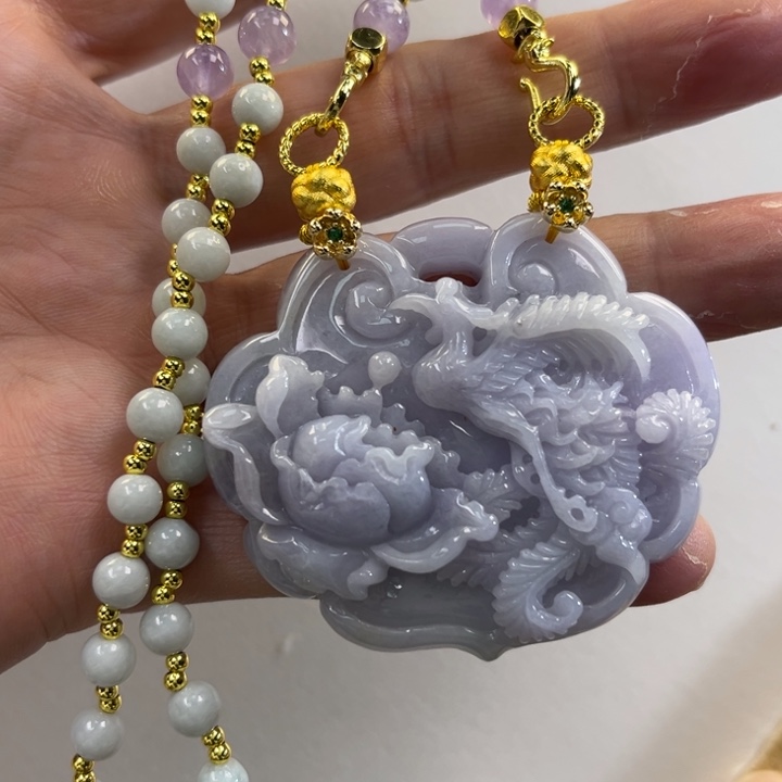 翡翠吊坠(赠链)未镶嵌代编织