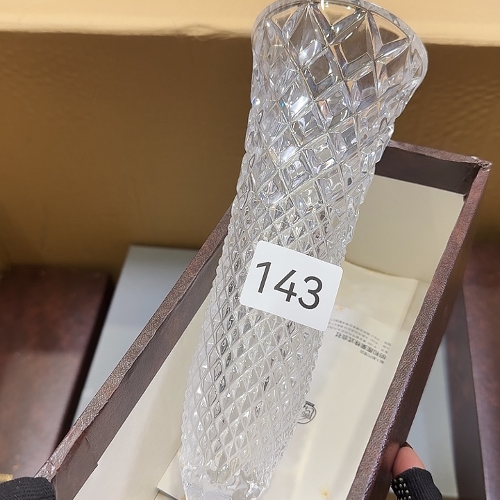 水晶玻璃吸管款很好看的花瓶