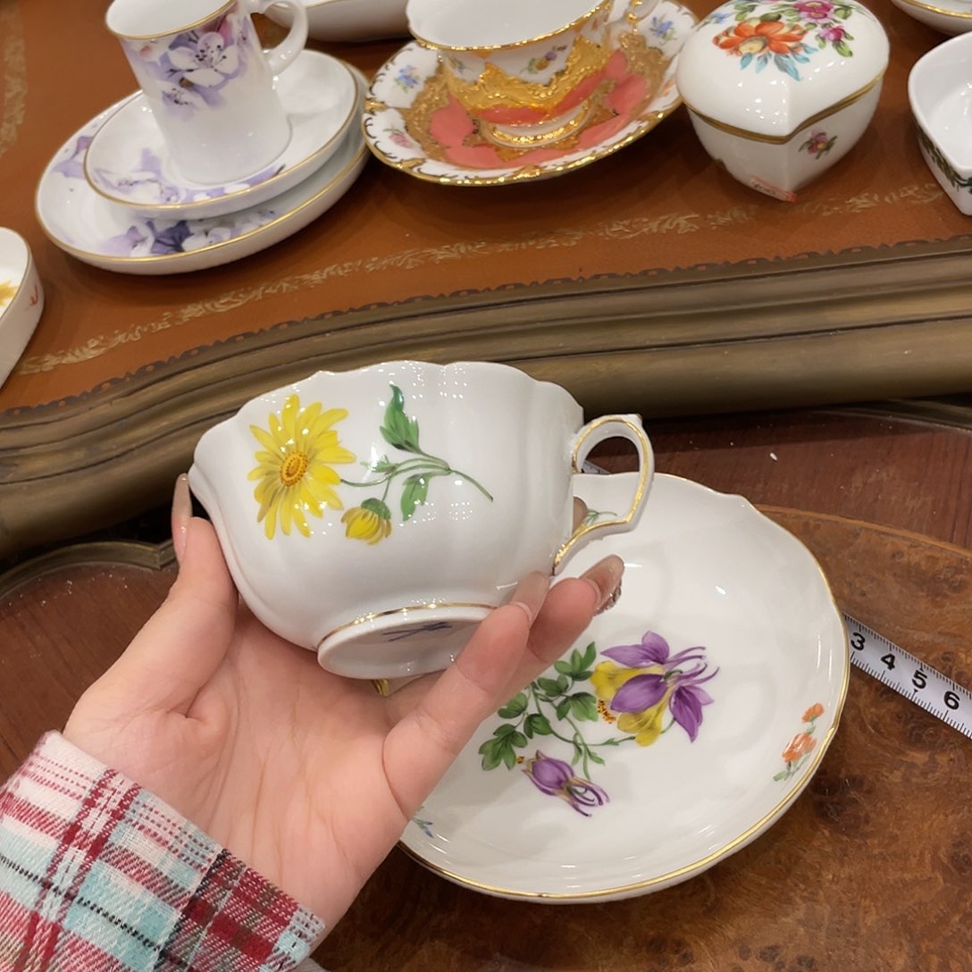 瓷片中古混搭红茶杯