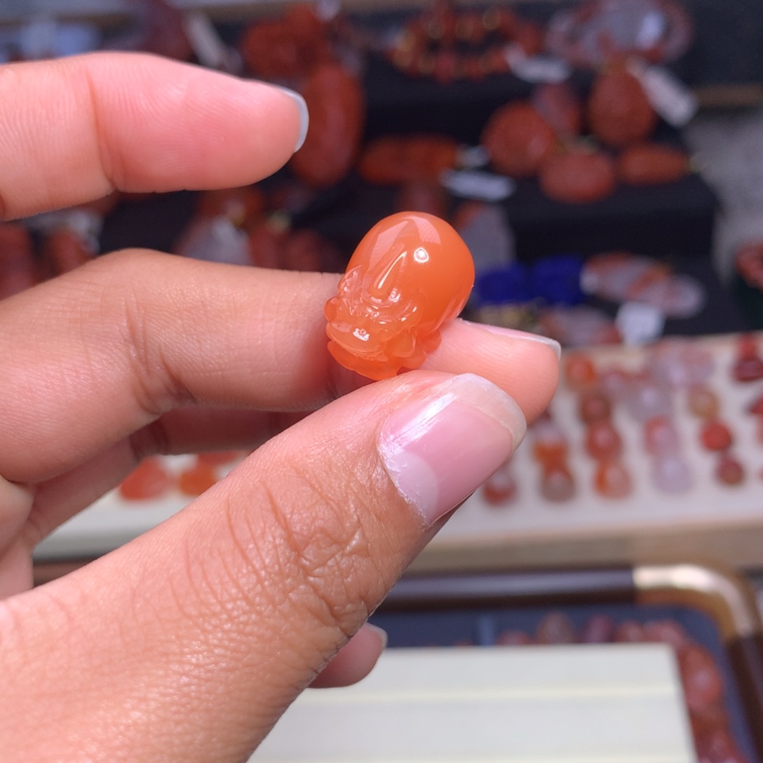 一***意南红玛瑙未镶嵌珠宝半成品貔貅