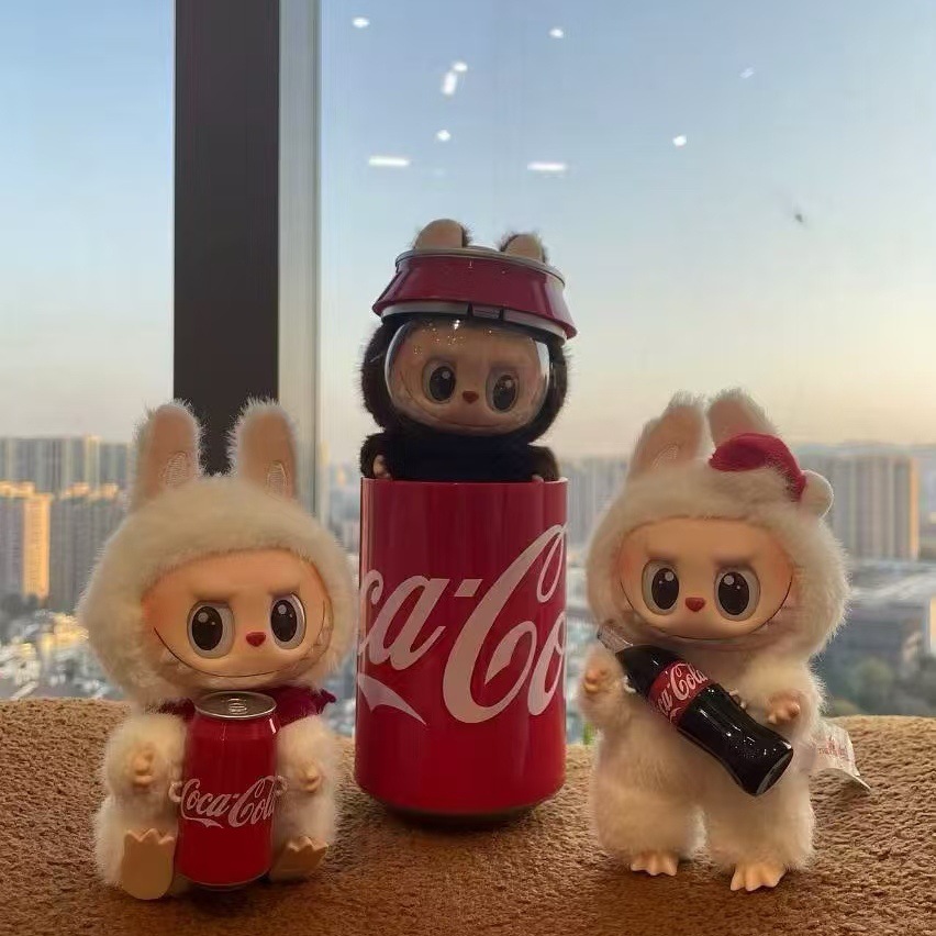 品质可乐现货特拉可乐搪胶脸系列公仔