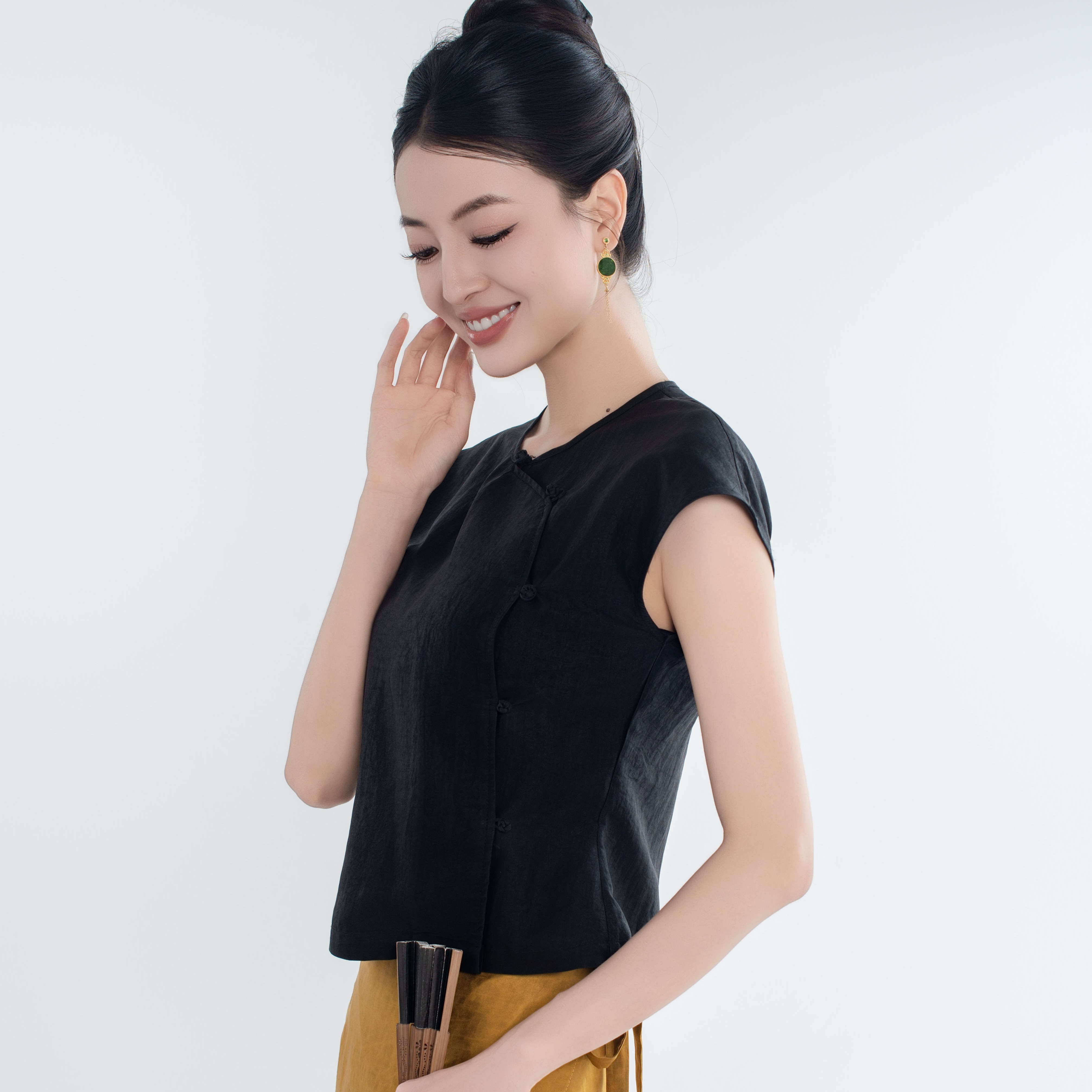 玉家人【勐掌】满分桑蚕丝傣族服装改良傣装上衣中国风民族风