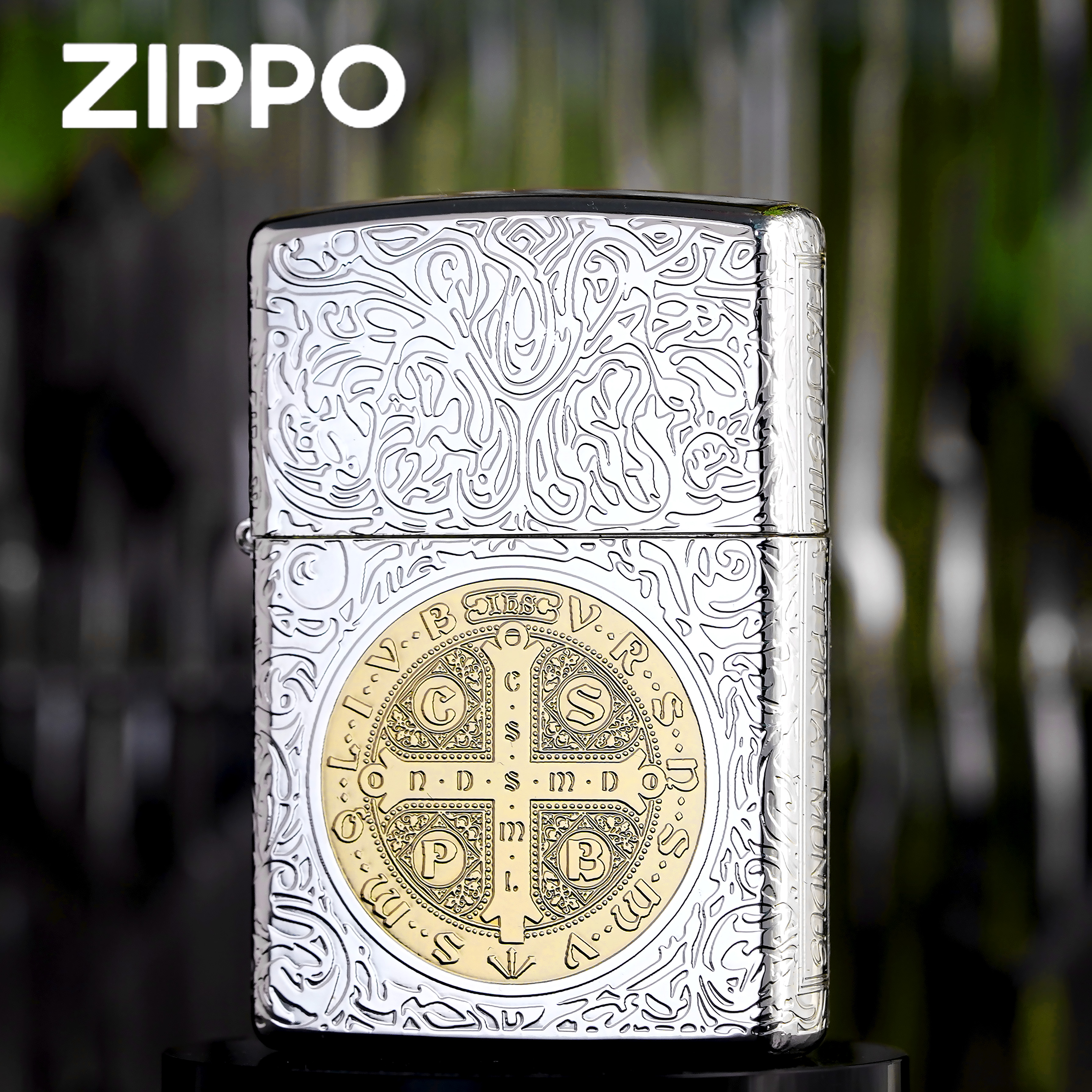 ZIPPO打火机正品/镀银鎏金康斯坦丁双色常规雕刻【凯亚1】DYJ1