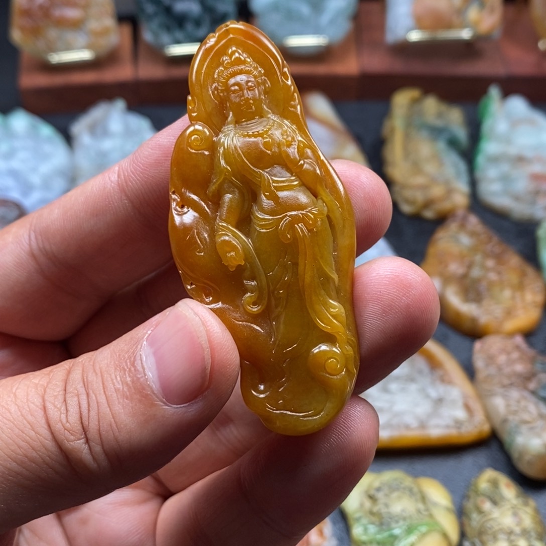 定制翡翠未镶嵌慕*观音