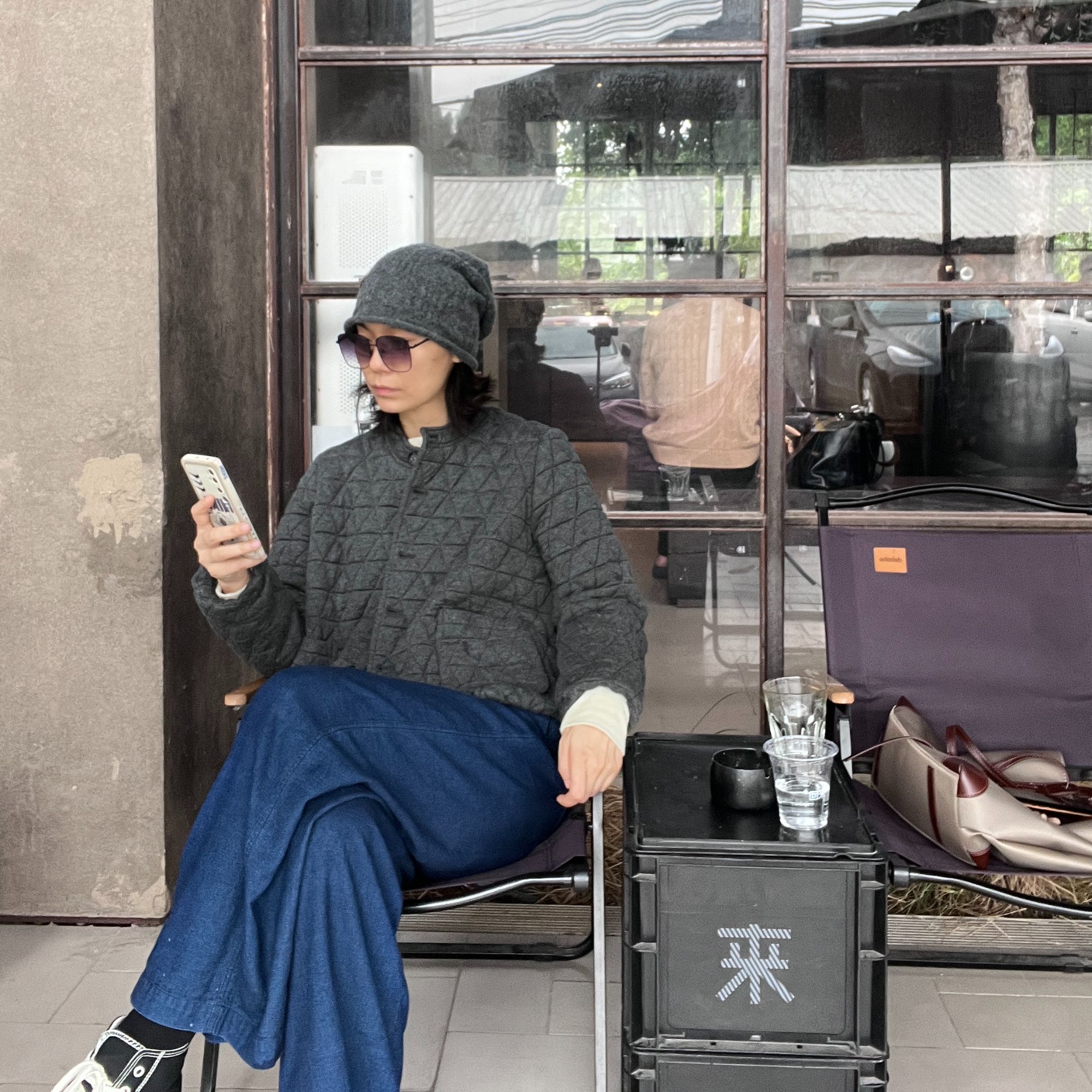 l噜克噜啦 新款冬季圆领大口袋通勤百搭体闲百搭纯色棉服-24AW049