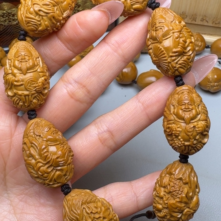 橄榄核手串/手链九龙财神