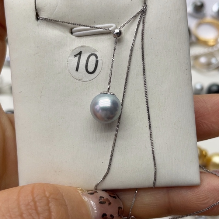 海水珍珠项链18K金镶嵌