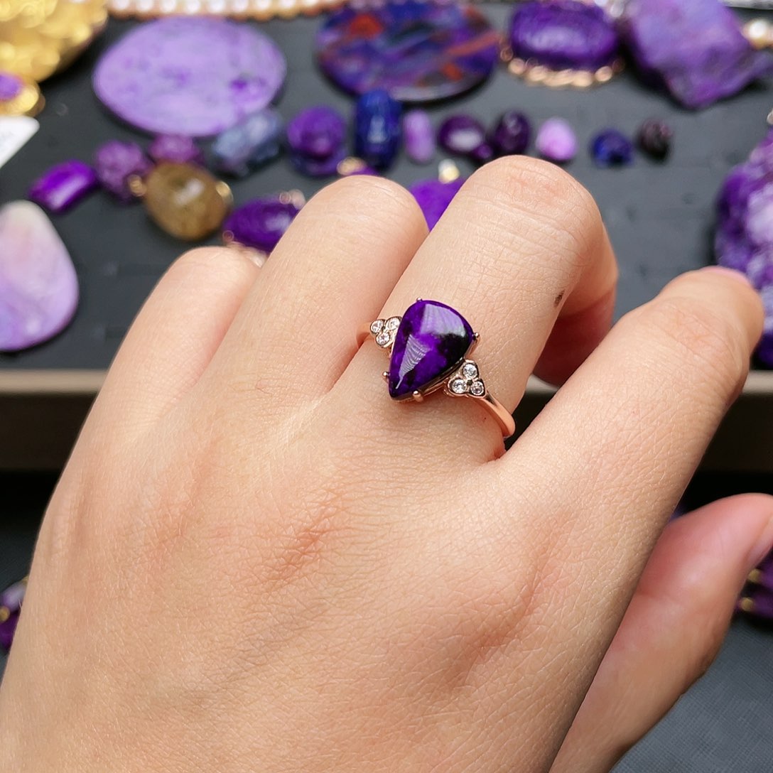 苏纪石（舒俱来）戒指银S925镶嵌