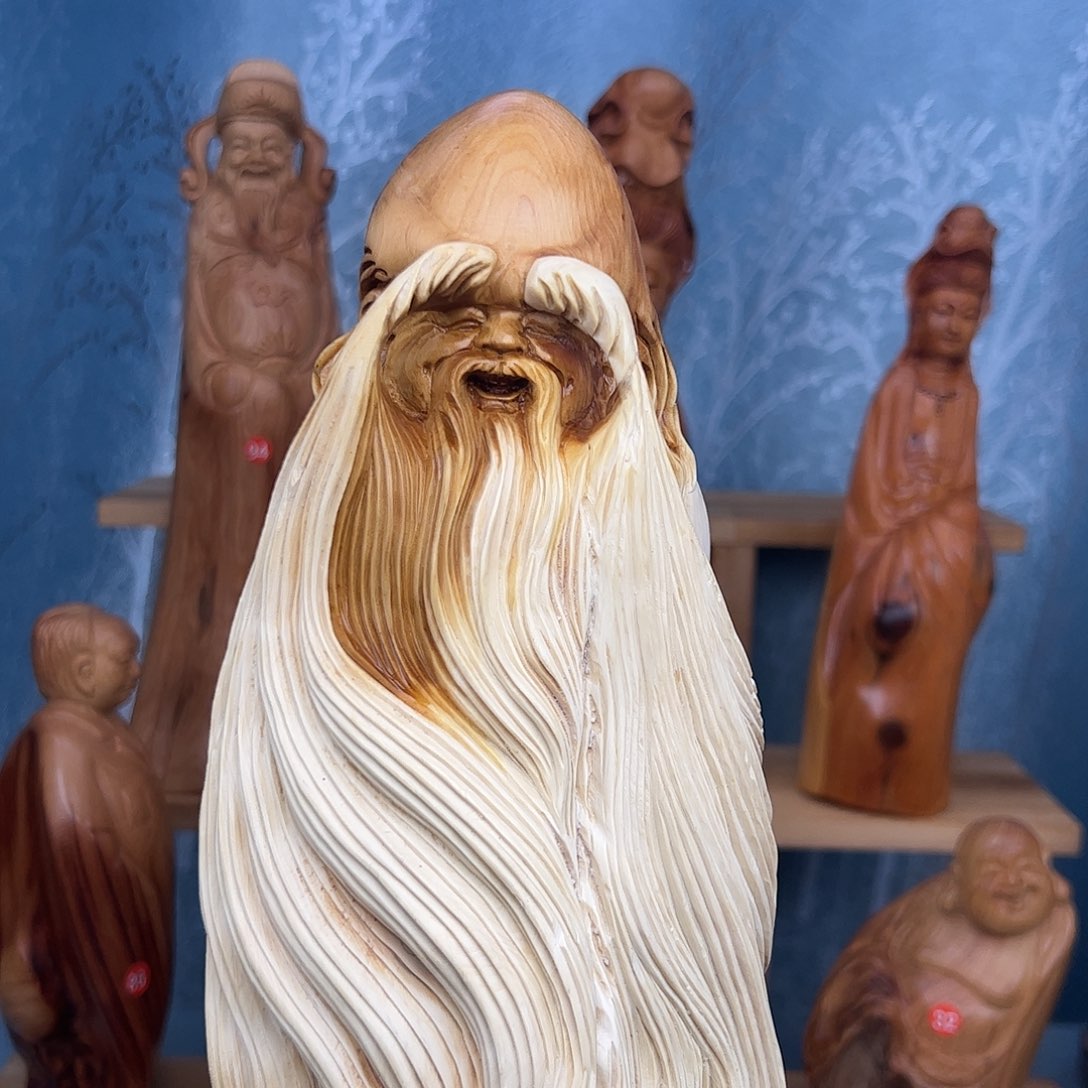 木慢*柏木摆件手把件