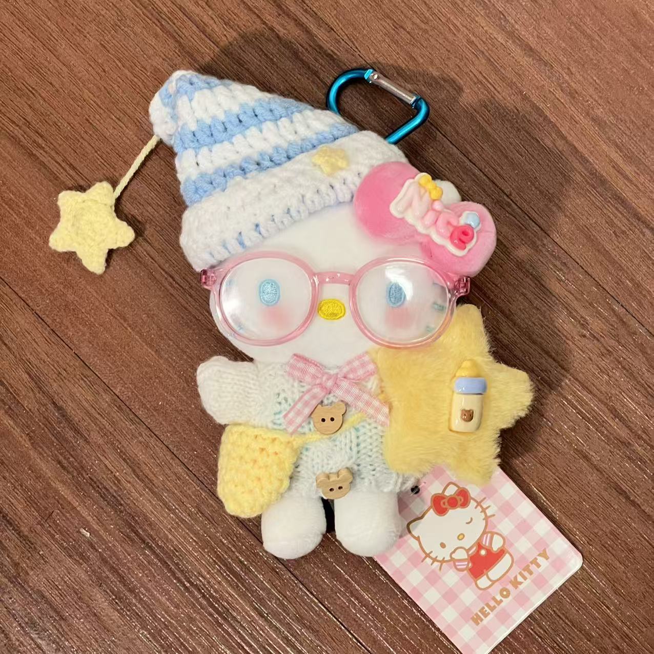 【正版kt】蓝色睡梦星星hellokitty挂件包包挂件