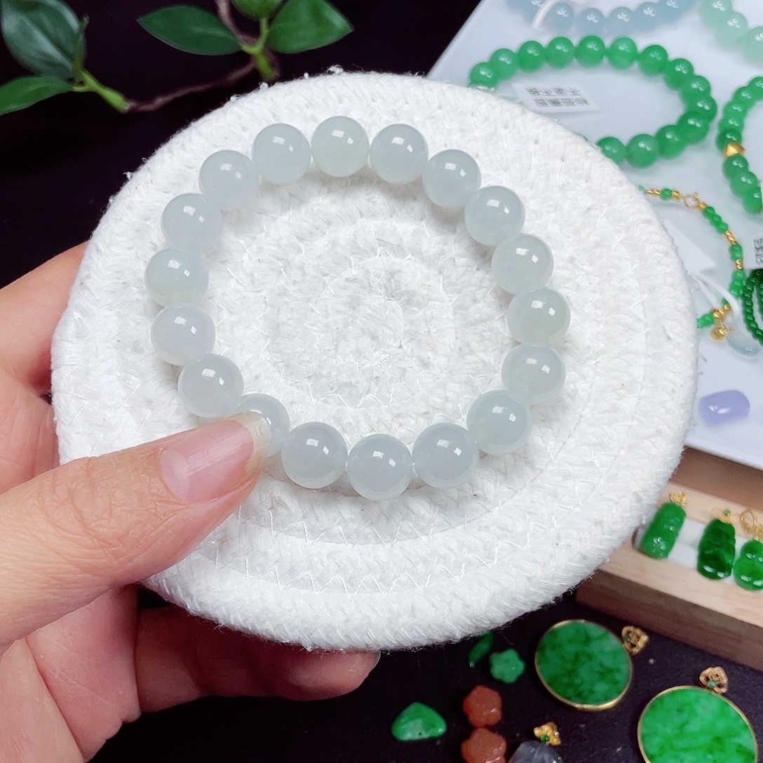 翡翠未镶嵌手链天然缅甸翡翠A货卡11