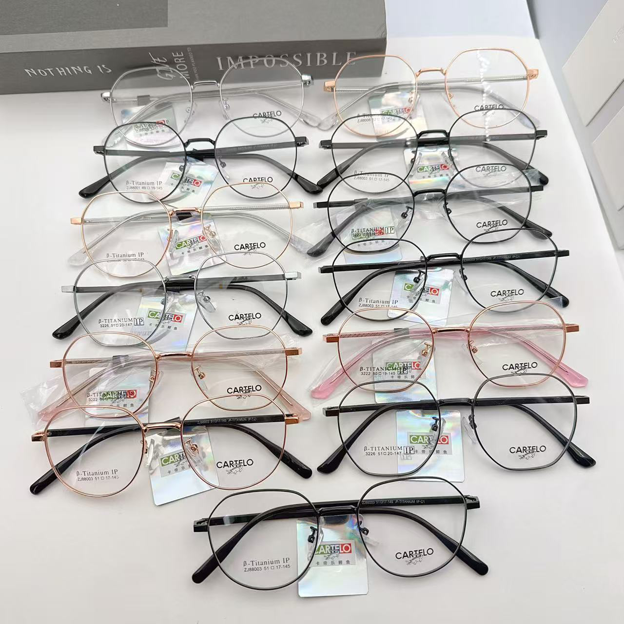 复古学生架可配近视黑色银色玫瑰金