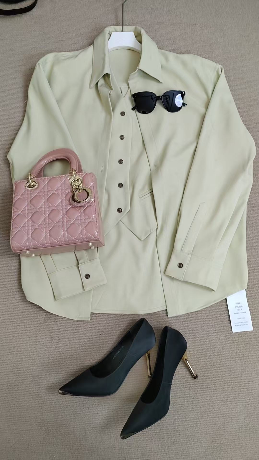 春秋时尚设计宽松版型假两件衬衫外套258079