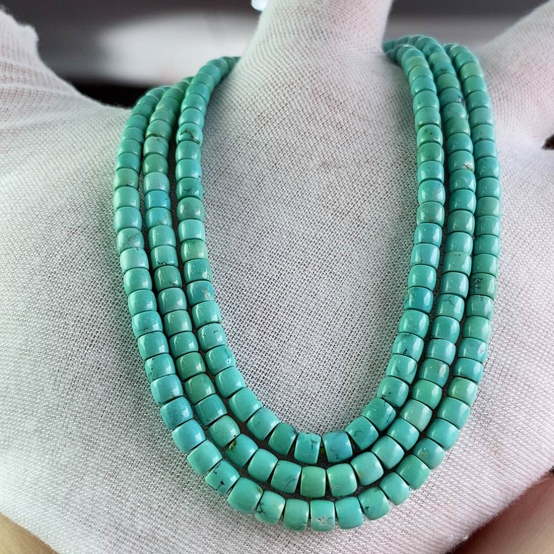 绿松石珠宝奇石未镶嵌4mm