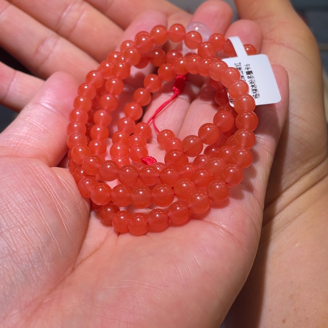 南红玛瑙原矿南红卡6杨柳冰粉多圈108未镶嵌