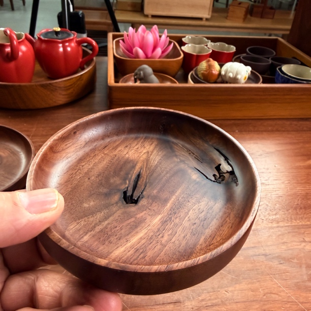 13北美黑胡桃木小圆盘