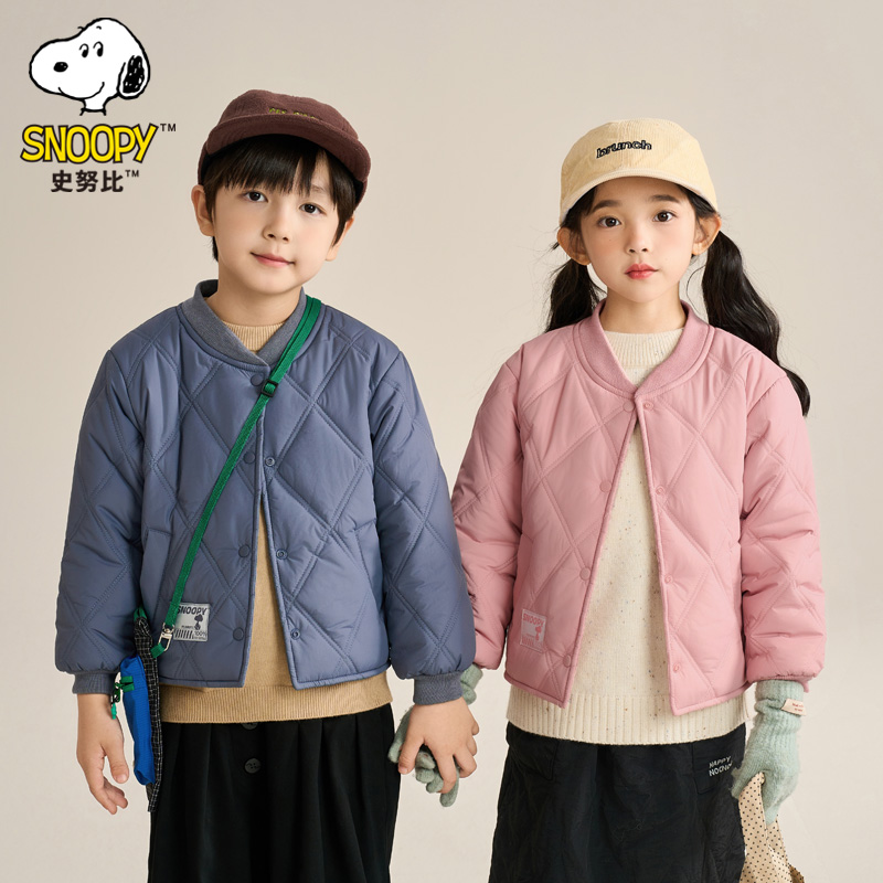 【航航专属】【顾奈】史努比儿童加绒宝宝棉服厚款保暖外套F1F6087