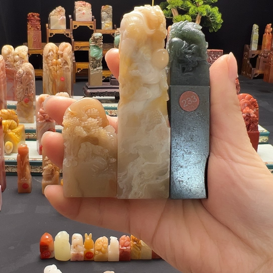 T***天昌化石印石手工制作