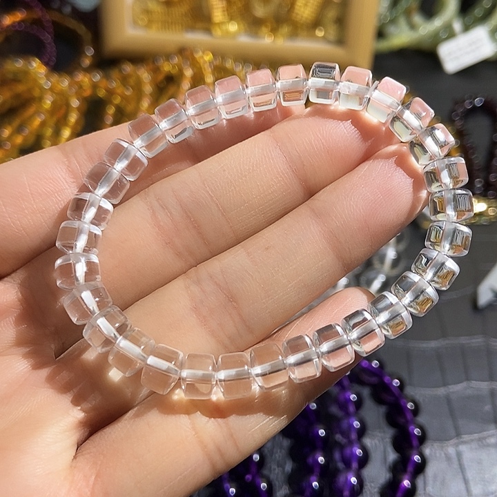 水晶手链未镶嵌白水晶直切