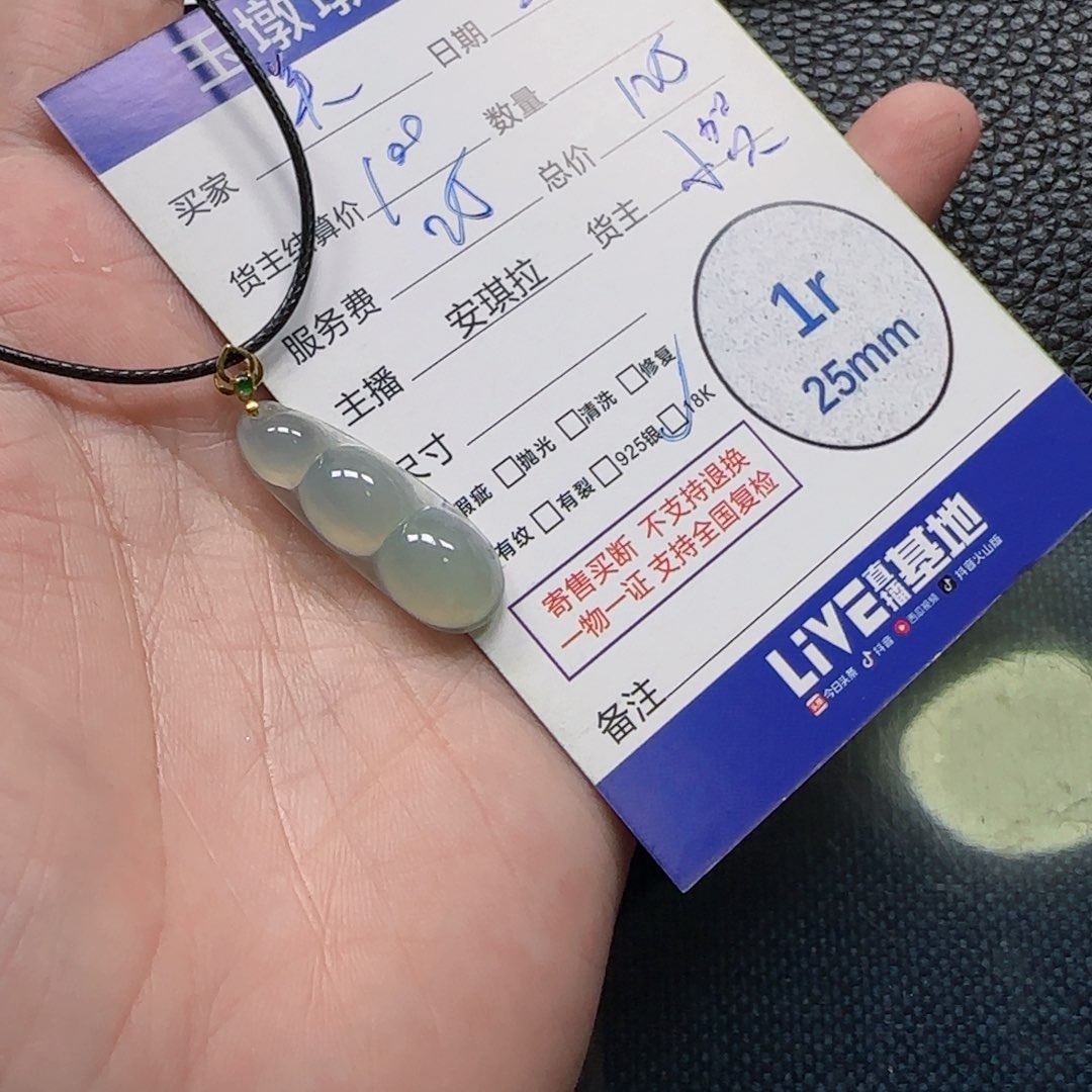 翡翠颈饰18K金镶嵌美**家