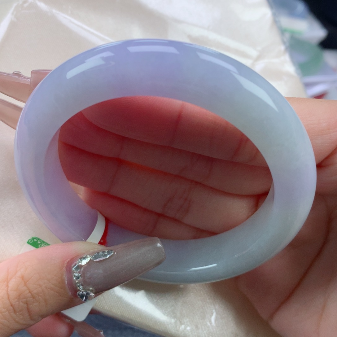 翡翠手镯未镶嵌5455正圈