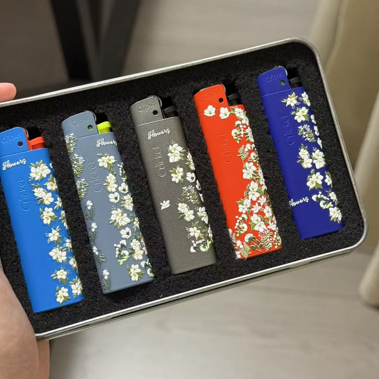 草蜢打火机正品小清新金属质感雏菊cricket送君茉莉