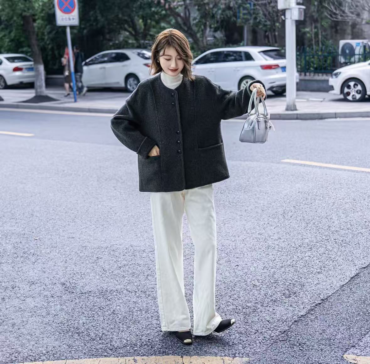 秋冬新款2025年精致轻奢气质双面羊绒羊毛百搭洋气女外套