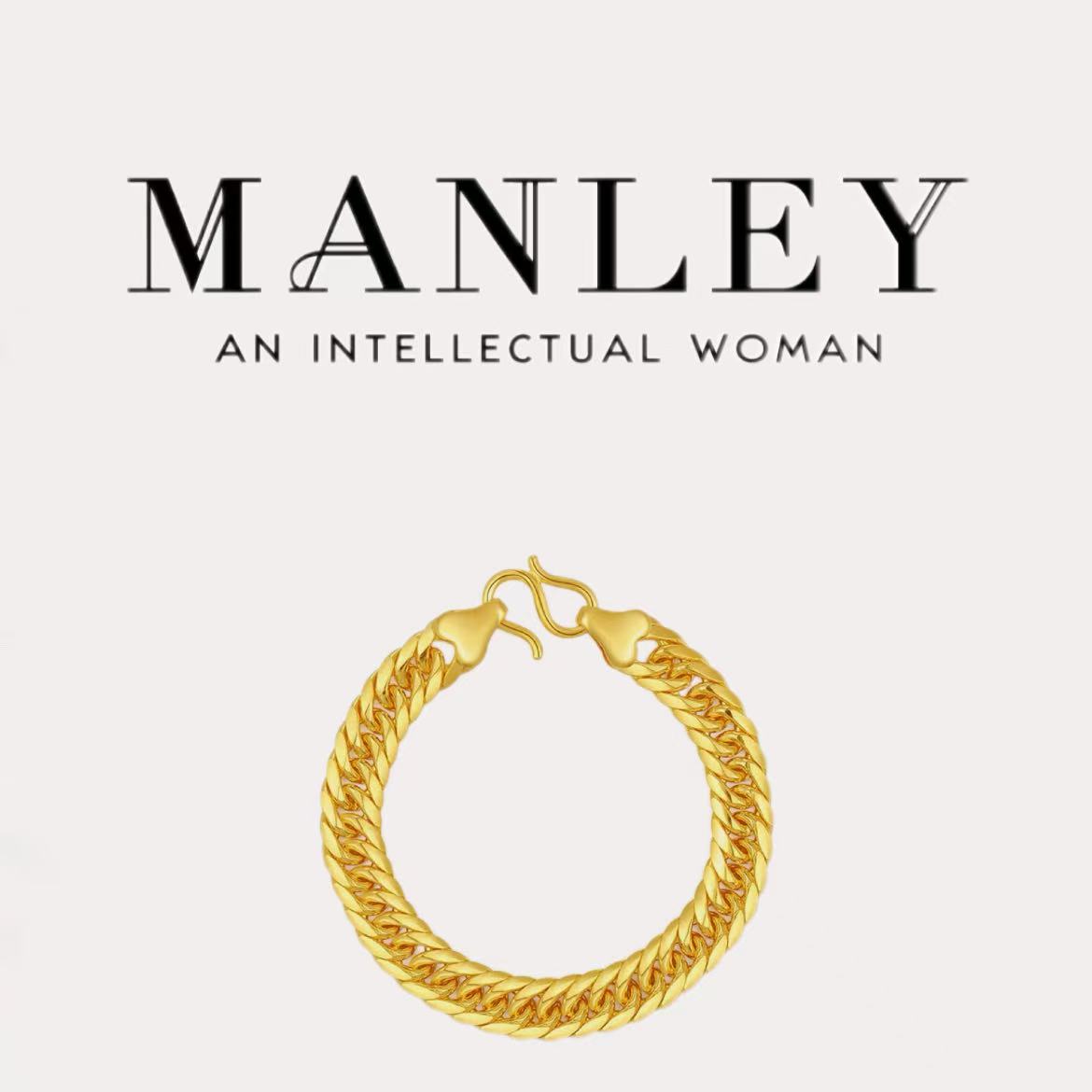 铜合金手链 素面马鞭链男女士手链老板链古巴手饰粗款链手饰时尚