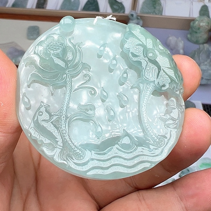 颈饰未镶嵌翡翠缅甸翡翠吊坠