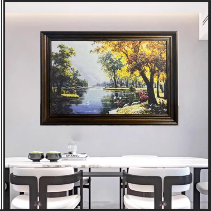 [喜宅家艺]Y171枫叶林装饰画餐厅客厅玄关楼梯尽头挂画壁画