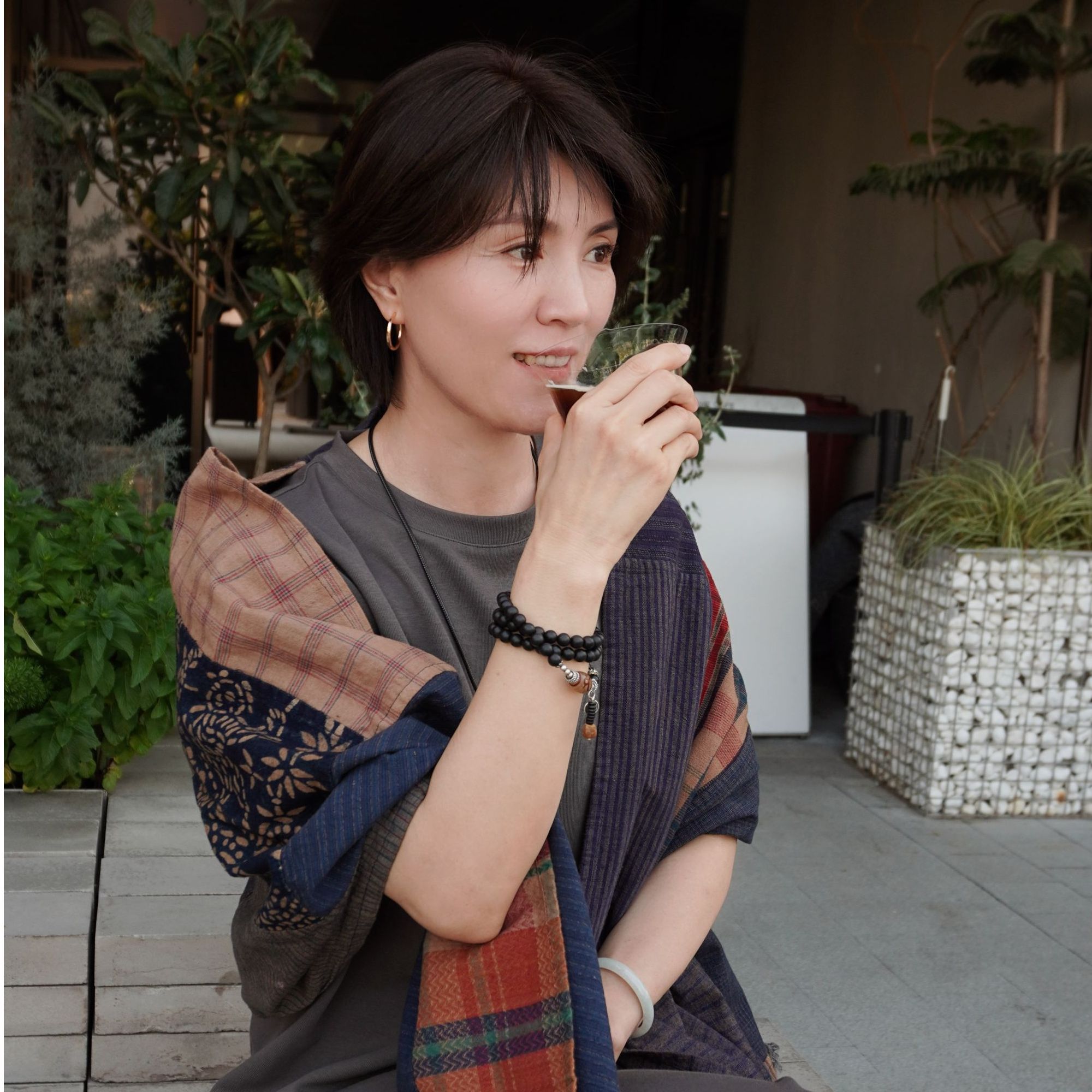 桑在云间 拼布围巾
