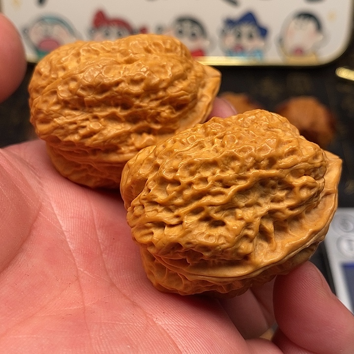 文玩核桃把件骨蝉蛤蟆头