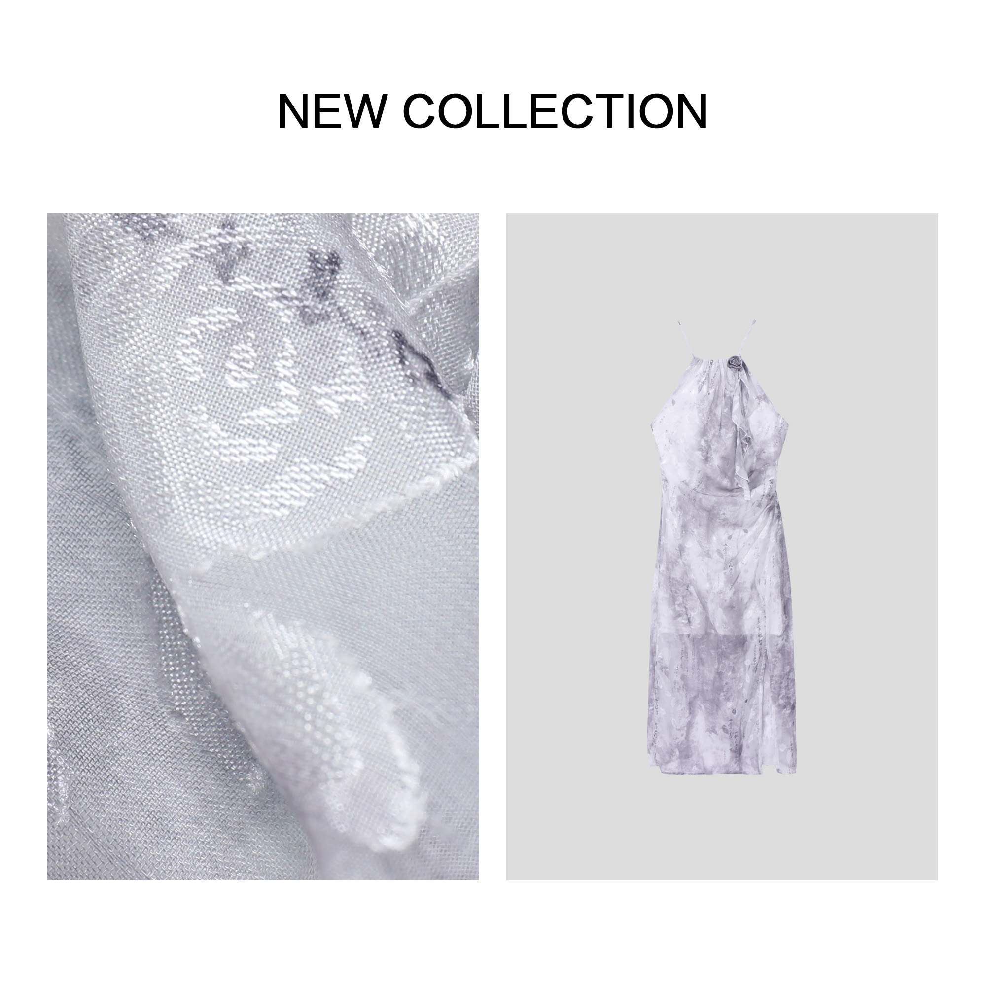 【婷婷专属】L1F27012 优雅浪漫水彩印花直筒裙-27012