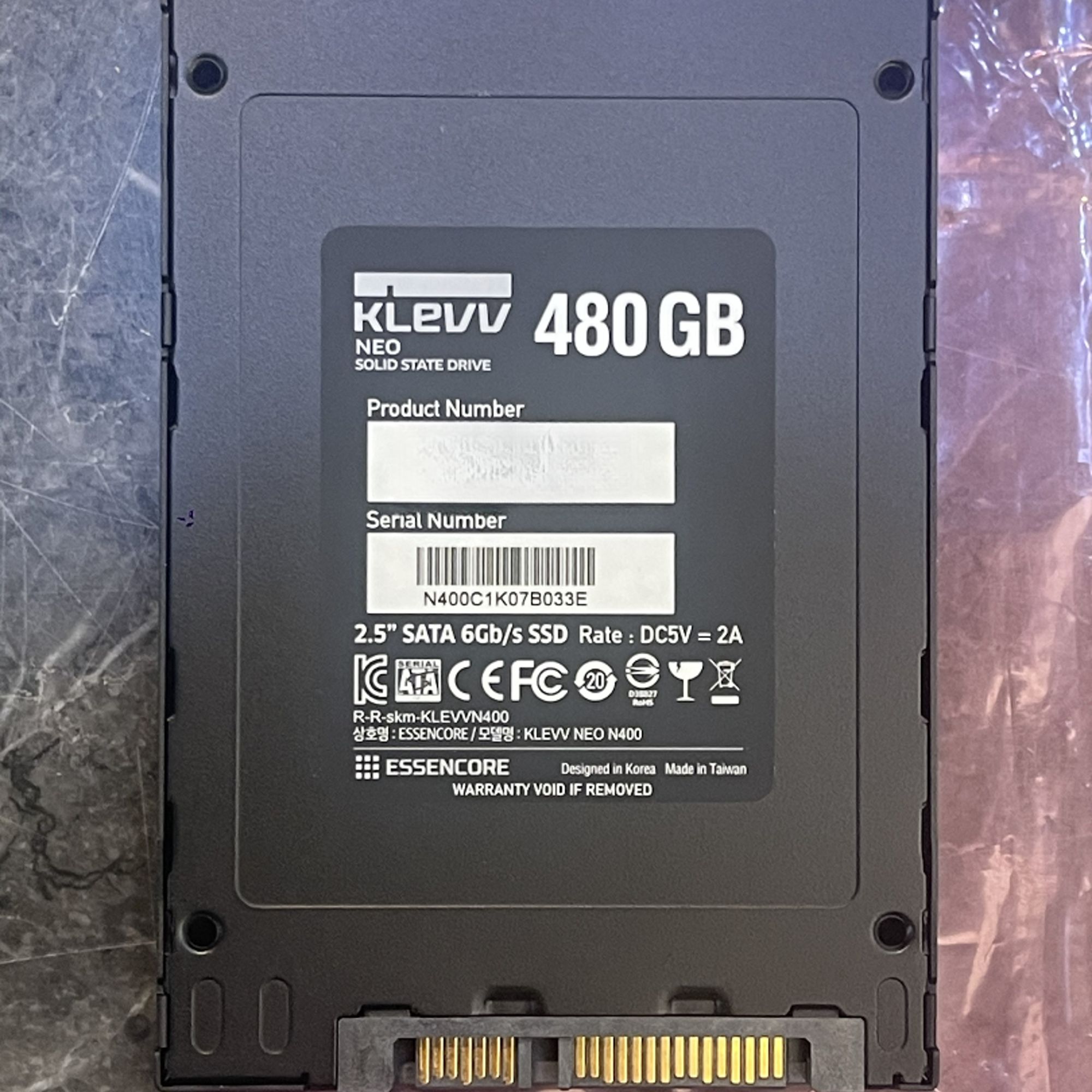 99新 KLEVV/科赋 科赋N400 480GB固态 2.5寸SATA  SSD
