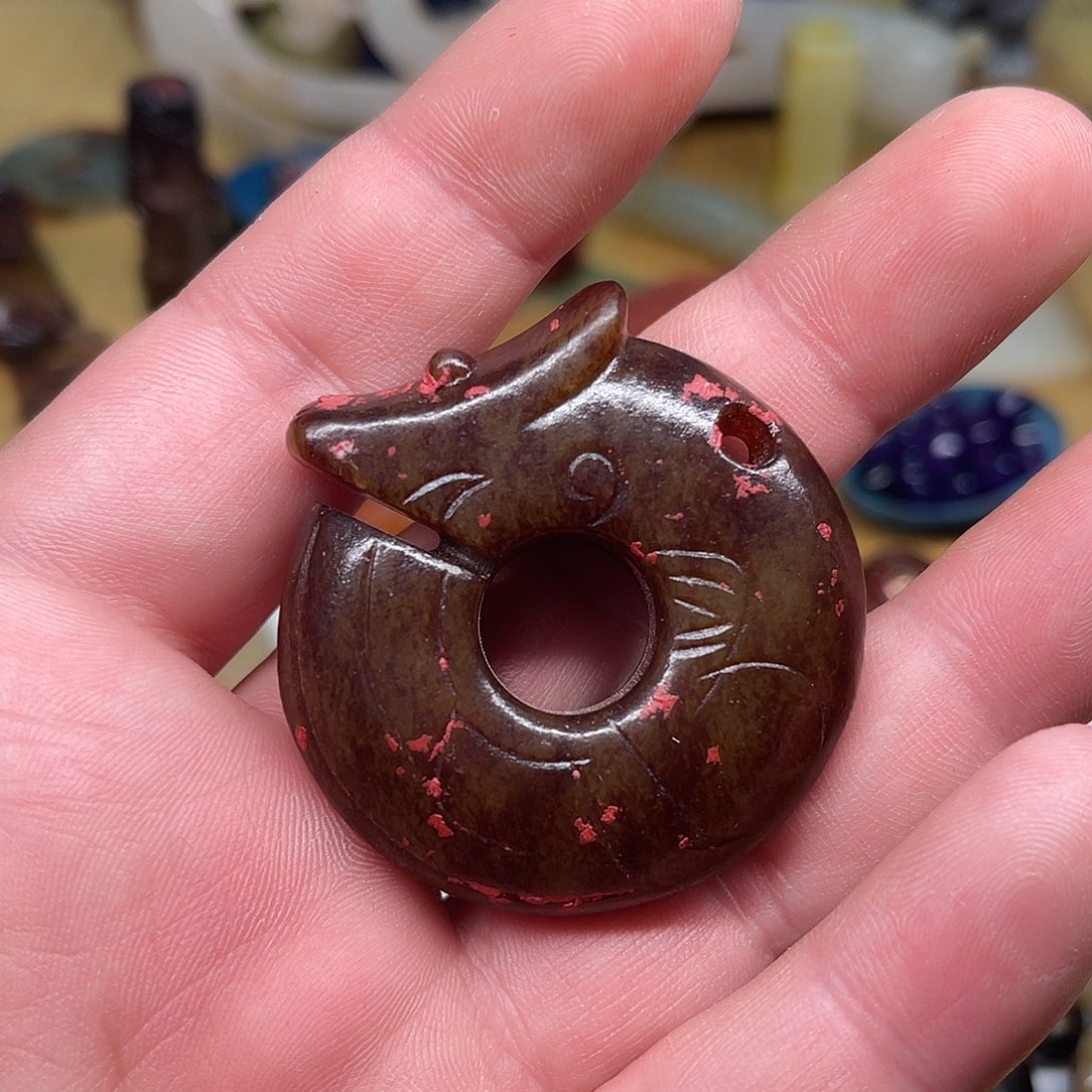 和田玉（糖玉）挂件未镶嵌禄*