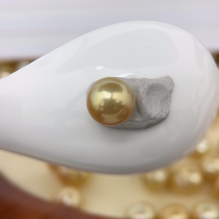 颈饰海水珍珠未镶嵌11.1 金珠 茶金 面珠H8